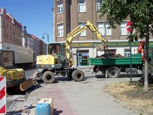 Abtransport der alten Straße
Holzmarkt Bautzen